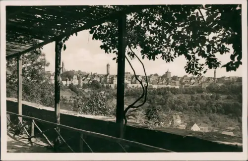Ansichtskarte Rothenburg ob der Tauber Blick vom Burggarten auf die Stadt 1932