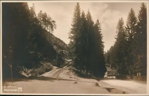 Ansichtskarte Friedrichroda Straßenpartie Eingang zur Stadt 1932