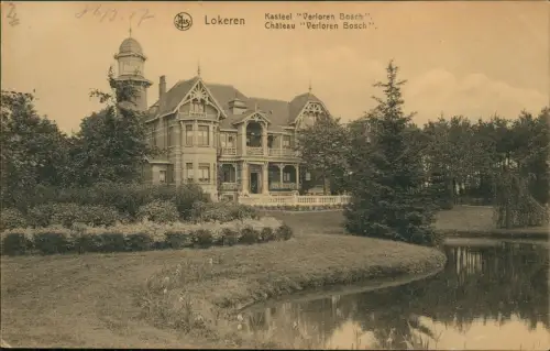 Postkaart Lokeren Kasteel "Verloren Bosch" Château 1928