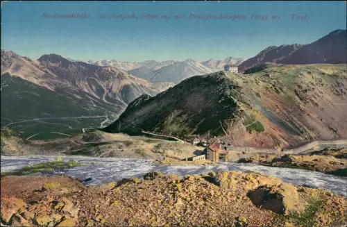 Cartolina Prad am Stilfserjoch Prato allo Stelvio Ferdinandshöhe 1914