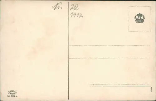 Cartolina Meran Merano Gilfpromenade steinerner Steg 1914