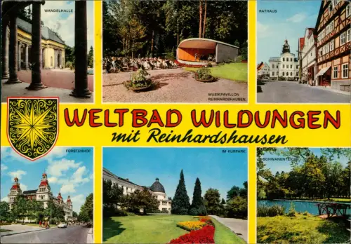 Bad Wildungen MB WANDELHALLE RATHAUS MUSIKPAVILLON REINHARDSHAUSEN 1972