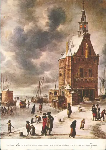 Ansichtskarte  Künstlerkarte: JAN A. BEERSTRATEN DAS STADTTOR VON HOORN 1983