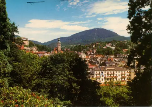 Ansichtskarte Baden-Baden Panorama-Ansicht Blick zum Merkur 1991
