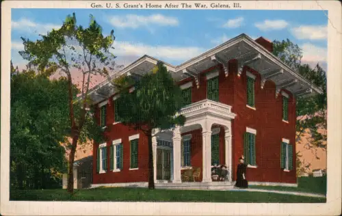 Postcard Galena Illinois Gen. U. S. Grant's Home After The War 1931  USA