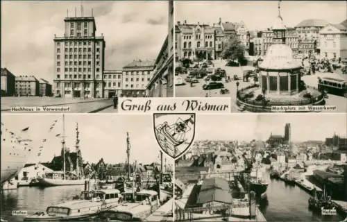 Wismar Gruß aus Wismar 4 Bild ca 1960