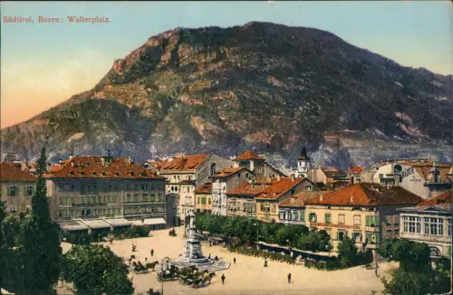 Cartolina Bozen Bolzano Walterplatz Südtirol 1915