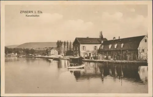 CPA Zabern Saverne Kanalhafen Elsaß 1918