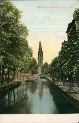 Postkaart Amsterdam Amsterdam Groen Burgwai 1909