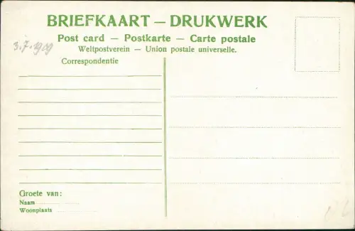 Postkaart Amsterdam Amsterdam Groen Burgwai 1909