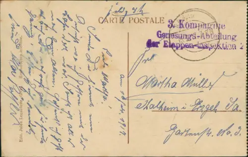 CPA Givet Givet (Djivet) Porte Charbonnier. 1917  gel. Feldpost Genesungs Abt.