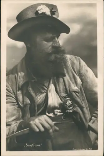 Ansichtskarte .Bayern Bayerische - Trachten - Bergführer 1930