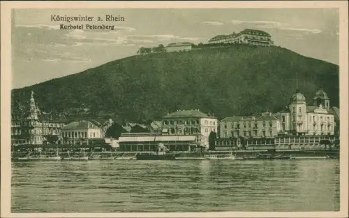 Ansichtskarte Königswinter Rhein Kurhotel Petersberg 1927