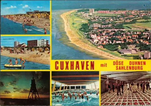 Ansichtskarte Cuxhaven Mehrbild-AK mit DÖSE DUHNEN SAHLENBURG 1978