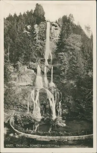 Ansichtskarte Oker-Goslar Romkerhaller Wasserfall 1932