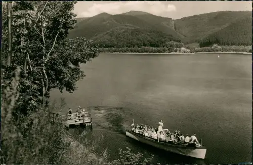 Ansichtskarte Bad Lauterberg im Harz Odertalsperre Anlegestelle Boot 1965