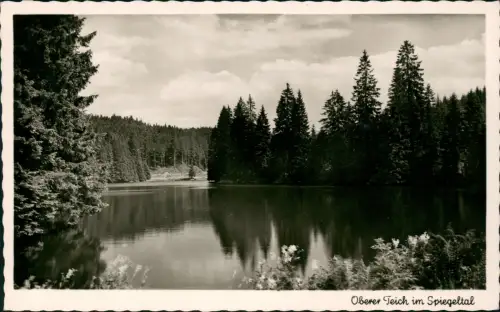 Ansichtskarte Clausthal-Zellerfeld Oberer Teich im Spiegeltal 1965