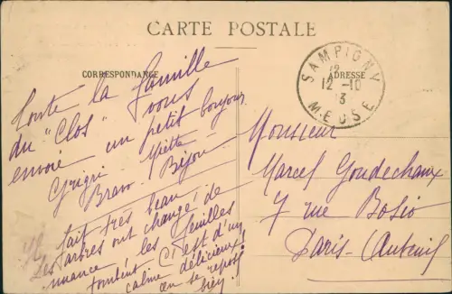 Sampigny Meuse Le Clos Vue intérieureRésidence d'été du Président de la République 1913