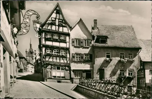 Ansichtskarte Bad Wimpfen Straße Adlerbrunnen Blauer Turm 1962