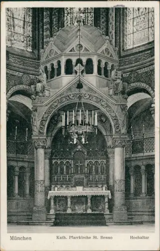 Ansichtskarte München Kath. Pfarrkirche - Hochaltar 1935