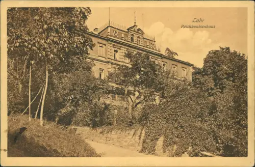 Ansichtskarte Lahr (Schwarzwald) Reichswaisenhaus 1918