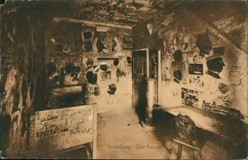 Ansichtskarte Heidelberg Universität - Der Karcer 1925