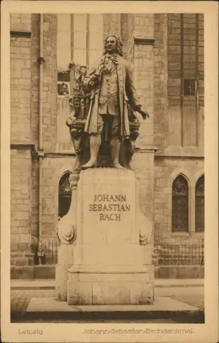 Ansichtskarte Leipzig Bach-Denkmal 1923