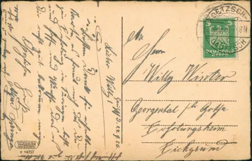 Ansichtskarte Leipzig Schwanenteich 1926