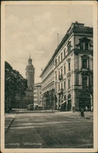 Ansichtskarte Leipzig Schillerstraße 1955