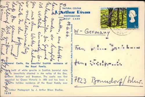 .Großbritannien Balmoral Castle (Schloss der Royal Family) 1966