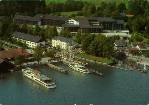 Ansichtskarte Prien Klinik St. Irmingard vom Flugzeug aus, Luftaufnahme 1992