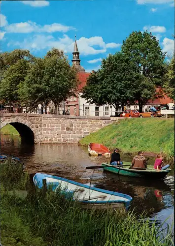 Ansichtskarte Friedrichstadt (Eider) Partie am Mittelburgwall 1987