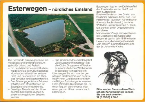 Esterwegen Bild-Postkarte Drucksache Antwortkarte "Wertscheck" 1980