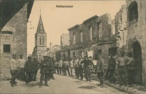 CPA Vigneulles-lès-Hattonchâtel Soldaten  Straße WK1 1916  gel Feldpoststempel