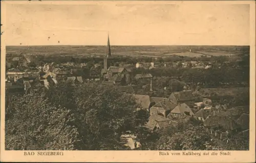 Ansichtskarte Bad Segeberg vom Kalkberg 1935  Ankunftsstempel Wien