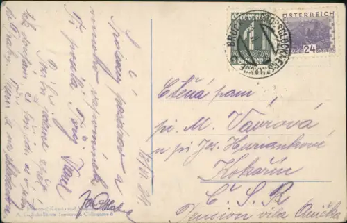 Ansichtskarte Fusch an der Großglocknerstraße Hotel Post Fuscher Tal 1937