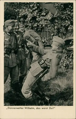 Militär Propaganda 2.WK Weltkrieg Donnerwetter W., das warst Du! Soldaten 1939