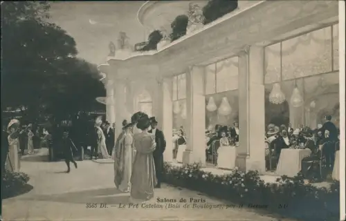 Ansichtskarte  Salons de Paris Künstlerkarte Le Pre Catelan Feier 1914