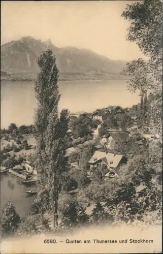 Ansichtskarte Gunten Thunersee und Stockhorn 1909