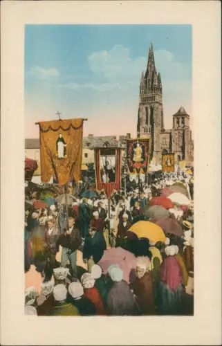 CPA Le Folgoët Le grand pardon du 8 Septembre.Les Bannières 1935