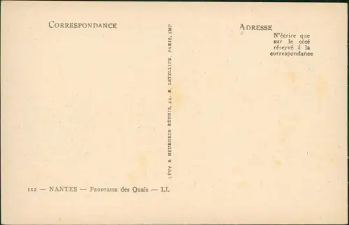 CPA Nantes Hafen Dampfer 1935