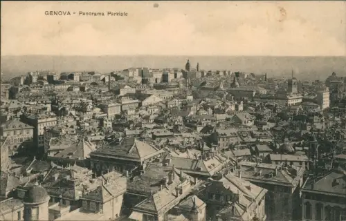 Cartolina Genua Genova (Zena) Panorama Parziale 1919
