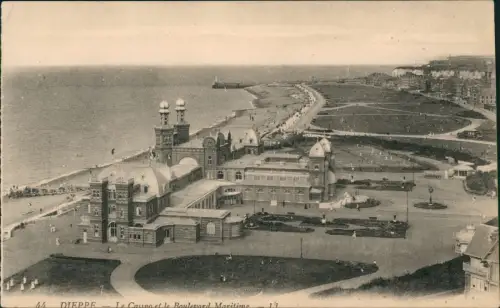 CPA Dieppe Le Casino et le Boulevard Maritime 1914