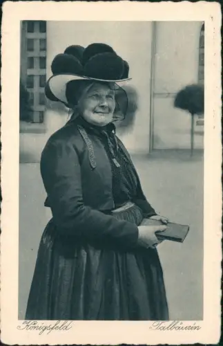 Ansichtskarte Königsfeld im Schwarzwald Trachten Typen Talbäuerin 1926