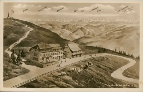 Ansichtskarte Aitern Belchenhotel Künstlerkarte 1940