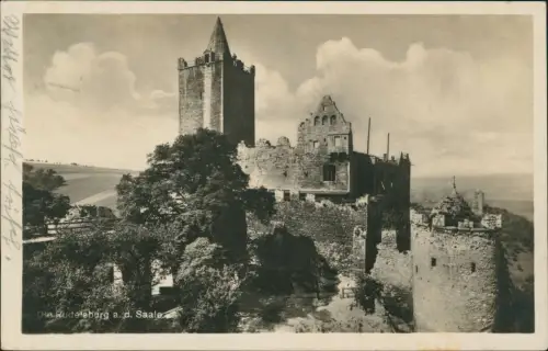 Ansichtskarte Saaleck-Bad Kösen Die Rudelsburg a. d. Saale 1930