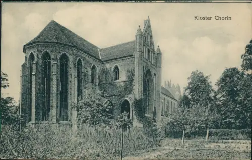 Ansichtskarte Chorin Kloster 1923  gel. Arbeiter 40 Mark