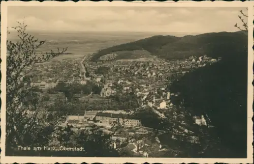 Ansichtskarte Thale (Harz) Blick auf die Stadt - 1930