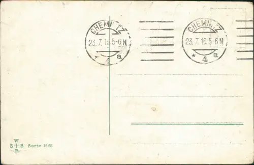 Bauer Landwirtschaft Pferd bei der Getreideernte Künstlerkarte 1916