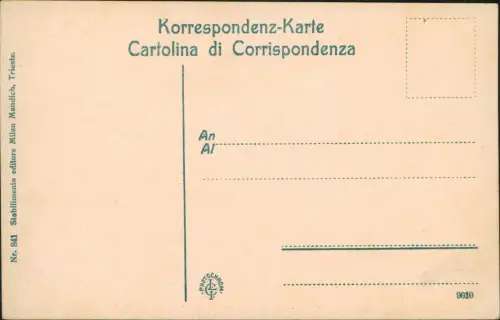 Cartolina Triest Trieste Castello di Miramare Il Paroo Der Park 1914